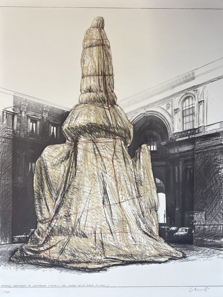 WRAPPED MONUMENT TO LEONARDO